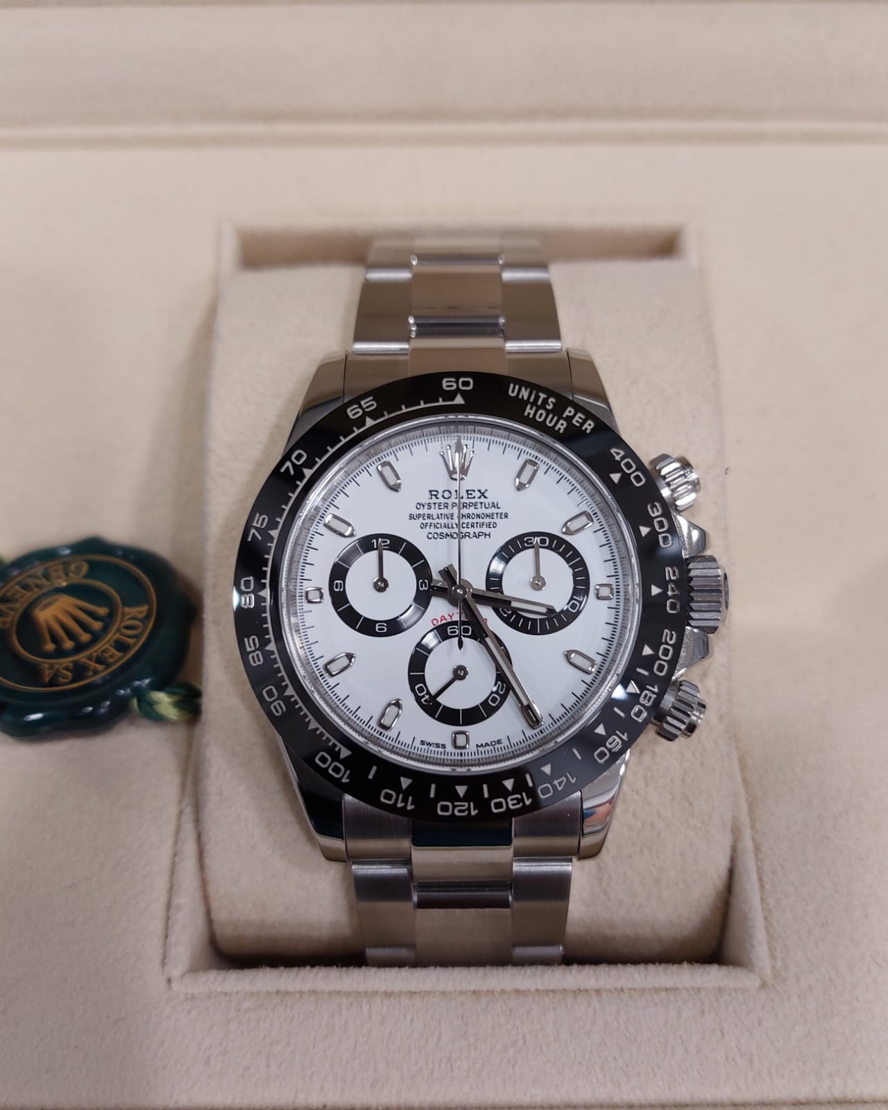 Rolex daytona oro on sale bianco ghiera ceramica